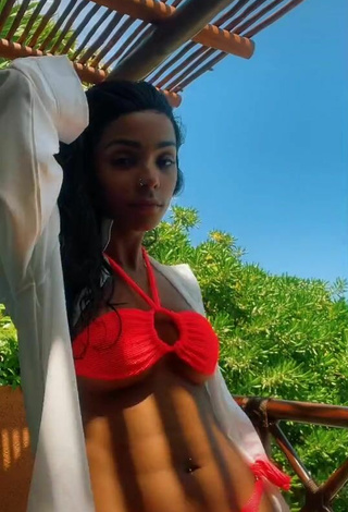 Sexy Brunna Gonçalves in Red Bikini