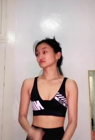 2. Sexy Chienna Filomeno Shows Cleavage in Sport Bra and Bouncing Breasts
