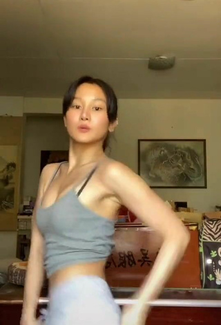 3. Beautiful Chienna Filomeno in Sexy Grey Crop Top and Bouncing Breasts