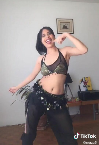 4. Dazzling XENA in Inviting Crop Top and Bouncing Boobs