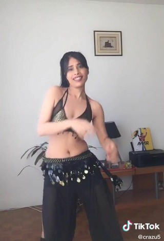 5. Dazzling XENA in Inviting Crop Top and Bouncing Boobs