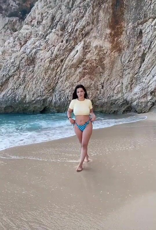 Sexy Duygu Aycan in Crop Top at the Beach