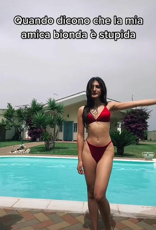 4. Sexy Elena Hazinah in Thong at the Swimming Pool