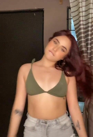 1. Hottie Fernanda Duran in Olive Bikini Top