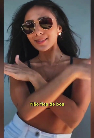 5. Hot Isadora Nogueira Shows Cleavage in Black Bikini Top and Bouncing Boobs