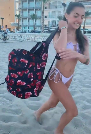 4. Sexy Isa in Purple Bikini at the Beach