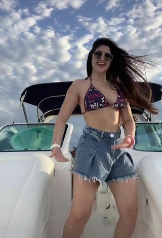 4. Beautiful Le Azevedo in Sexy Bikini Top on a Boat
