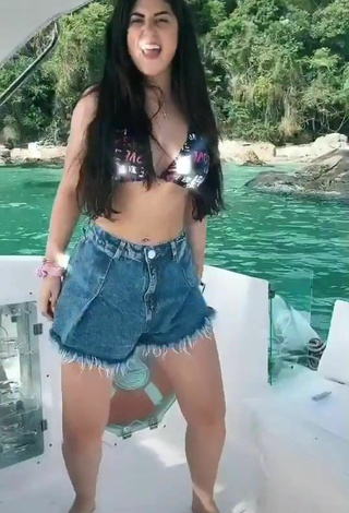 Sweetie Le Azevedo in Bikini Top on a Boat
