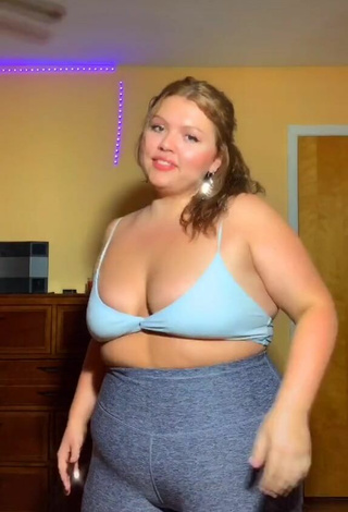 2. Sexy Lexie Lemon Shows Cleavage in Blue Bra and Bouncing Tits