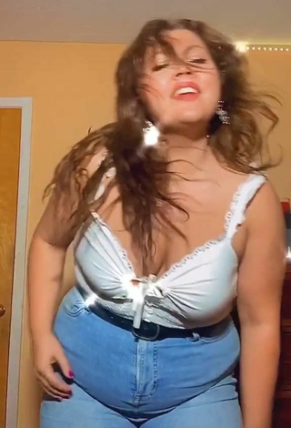2. Hot Lexie Lemon Shows Cleavage in White Top and Bouncing Breasts
