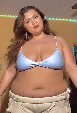 2. Really Cute Lexie Lemon Shows Cleavage in Blue Bikini Top and Bouncing Boobs