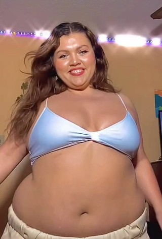 4. Really Cute Lexie Lemon Shows Cleavage in Blue Bikini Top and Bouncing Boobs