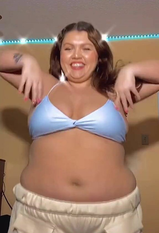 4. Fine Lexie Lemon Shows Cleavage in Sweet Blue Bikini Top and Bouncing Boobs