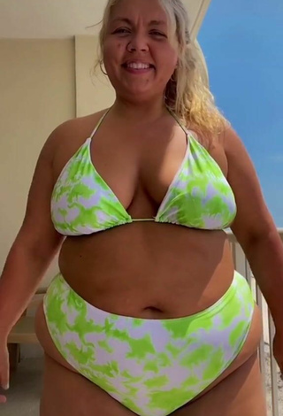 2. Beautiful Lexie Lemon Shows Cleavage in Sexy Bikini on the Balcony