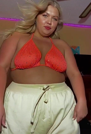 2. Erotic Lexie Lemon in Electric Orange Bikini Top and Bouncing Boobs