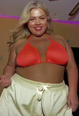 3. Erotic Lexie Lemon in Electric Orange Bikini Top and Bouncing Boobs