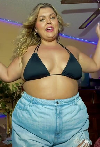 2. Sexy Lexie Lemon Shows Cleavage in Black Bikini Top and Bouncing Boobs