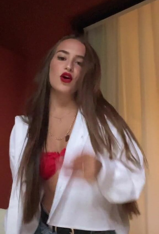 2. Hot Lidia Rauet in Red Bikini Top