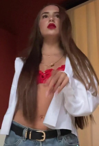 4. Hot Lidia Rauet in Red Bikini Top