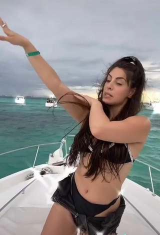 5. Lovely Marina Ferrari in Bikini on a Boat