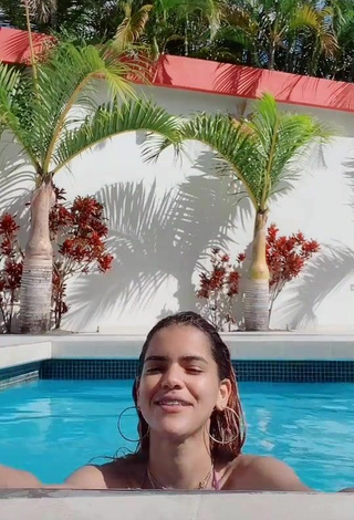 Sexy Melissa Rodriguez in Bikini Top at the Pool