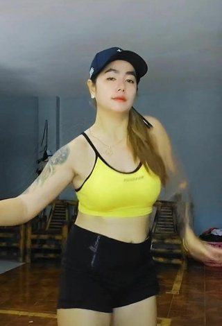 3. Sexy Roxanne Timbas in Yellow Crop Top