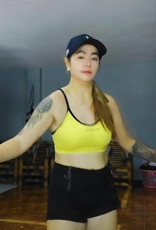 4. Sexy Roxanne Timbas in Yellow Crop Top