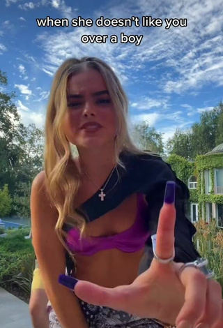 5. Sexy Giulia Amato in Violet Bikini Top