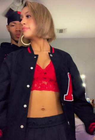 4. Sexy Paradiisedd in Red Crop Top