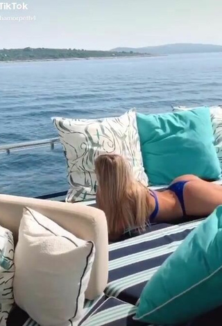 Sexy Sasha Morpeth in Thong on a Boat at the Pool