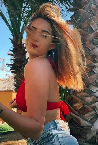4. Sexy Victoria Caro in Red Bikini Top