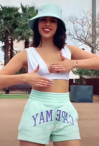 4. Beautiful Victoria Caro in Sexy White Bikini Top and Bouncing Boobs