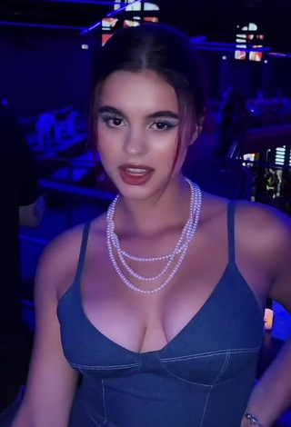 Hot Anastasia Zakhandrevich Shows Cleavage in the Club