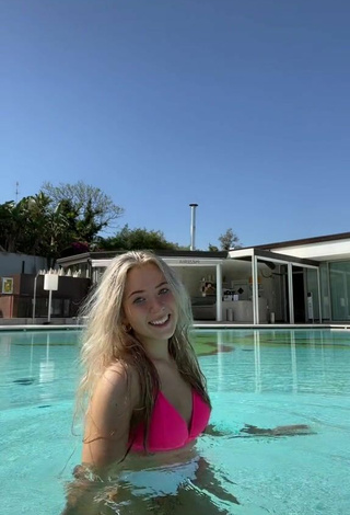 6. Hot Adelina Dalevska in Bikini Top at the Swimming Pool