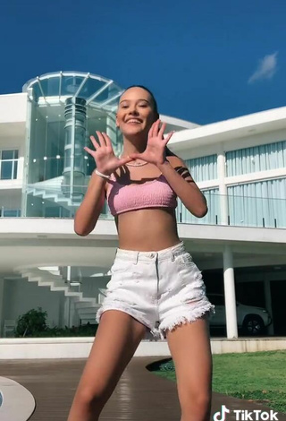 6. Sexy Aila Loures in Pink Crop Top