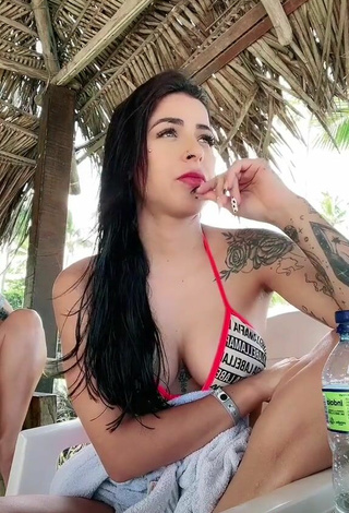 4. Sexy Amanda Ferreira Shows Cleavage in Bikini Top