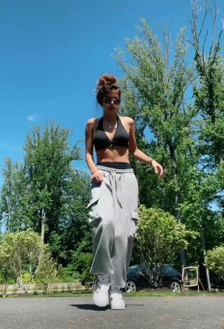 2. Sexy Ana Sobonja in Black Bikini Top and Bouncing Boobs
