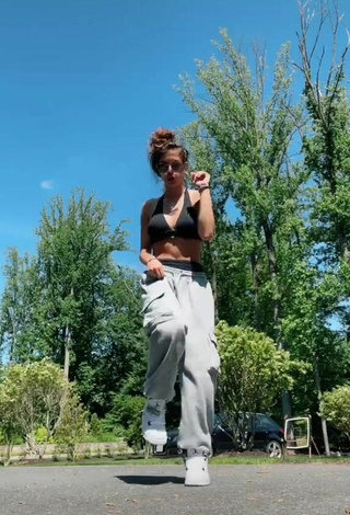 3. Sexy Ana Sobonja in Black Bikini Top and Bouncing Boobs