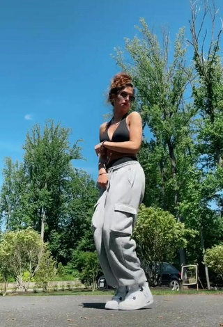 4. Sexy Ana Sobonja in Black Bikini Top and Bouncing Boobs