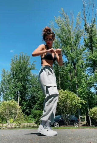 5. Sexy Ana Sobonja in Black Bikini Top and Bouncing Boobs