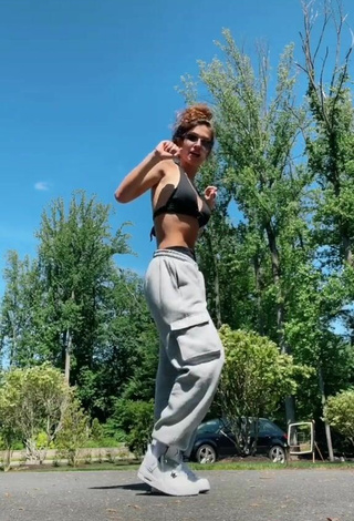 6. Sexy Ana Sobonja in Black Bikini Top and Bouncing Boobs