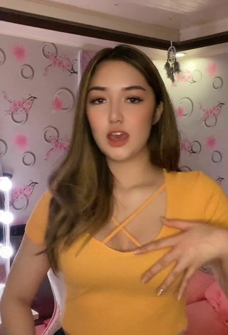 4. Sexy Andrea Angeles in Yellow Crop Top