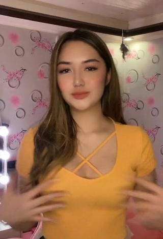 5. Sexy Andrea Angeles in Yellow Crop Top
