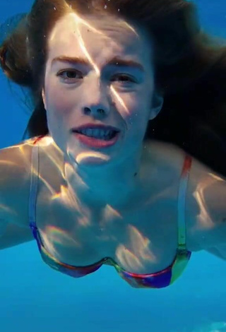 6. Sweetie Anna Lena Strigl Shows Cleavage in Bikini at the Pool