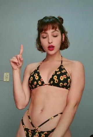 3. Sexy Anny Kelly Almeida in Floral Bikini