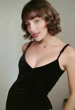 Sexy Anny Kelly Almeida in Black Dress