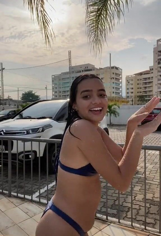 2. Beautiful Bela Almada in Sexy Blue Bikini and Bouncing Tits