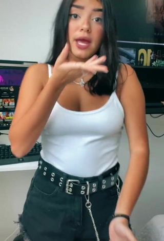 5. Sexy Bela Almada in White Top and Bouncing Tits