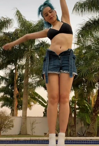 Sexy Belle Kaffer in Black Bikini Top and Bouncing Tits