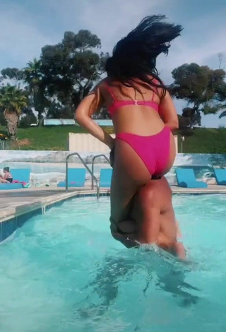 6. Sexy Brittany Jade Szabo in Pink Bikini at the Swimming Pool